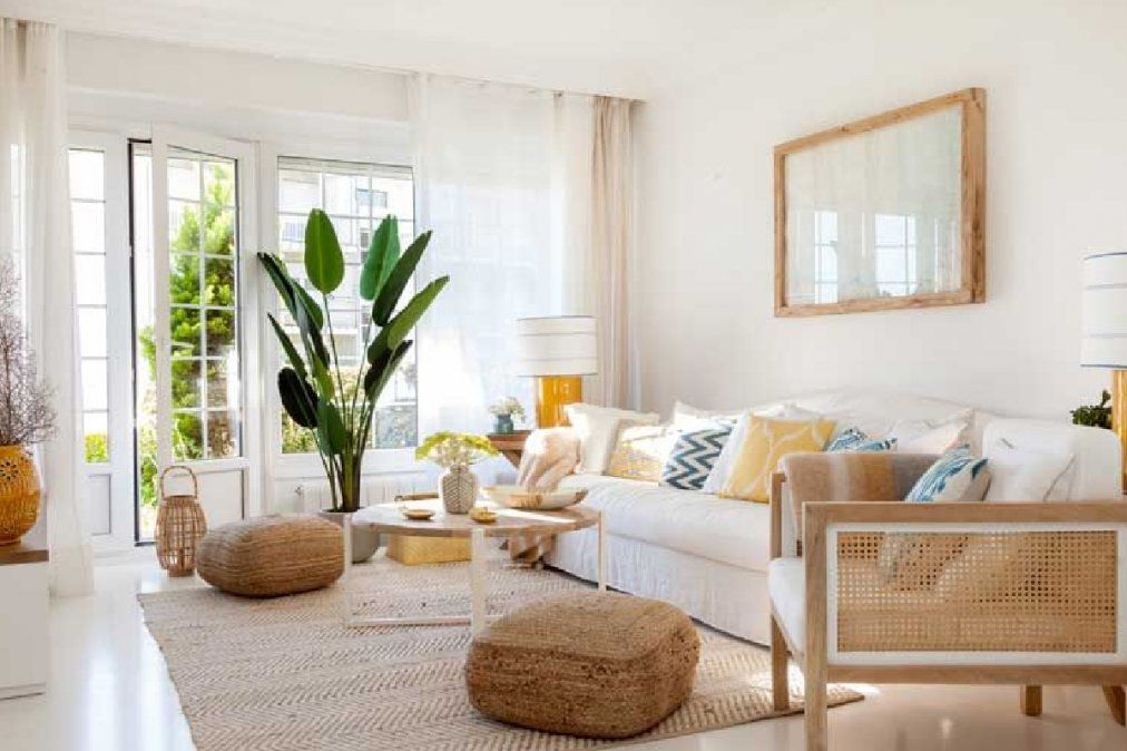 Livings con un toque verde