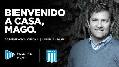 Racing presentó a Rubén Capria como manager del club tras la salida de Diego Milito