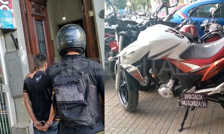 Un motochorro de 21 años fue detenido con una moto robada. Un motochorro de 21 años fue detenido con una moto robada.