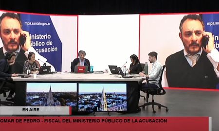 El fiscal Oma De Pedro en la entrevista con Luis Mino en Ahora Vengo. El fiscal Oma De Pedro en la entrevista con Luis Mino en Ahora Vengo.