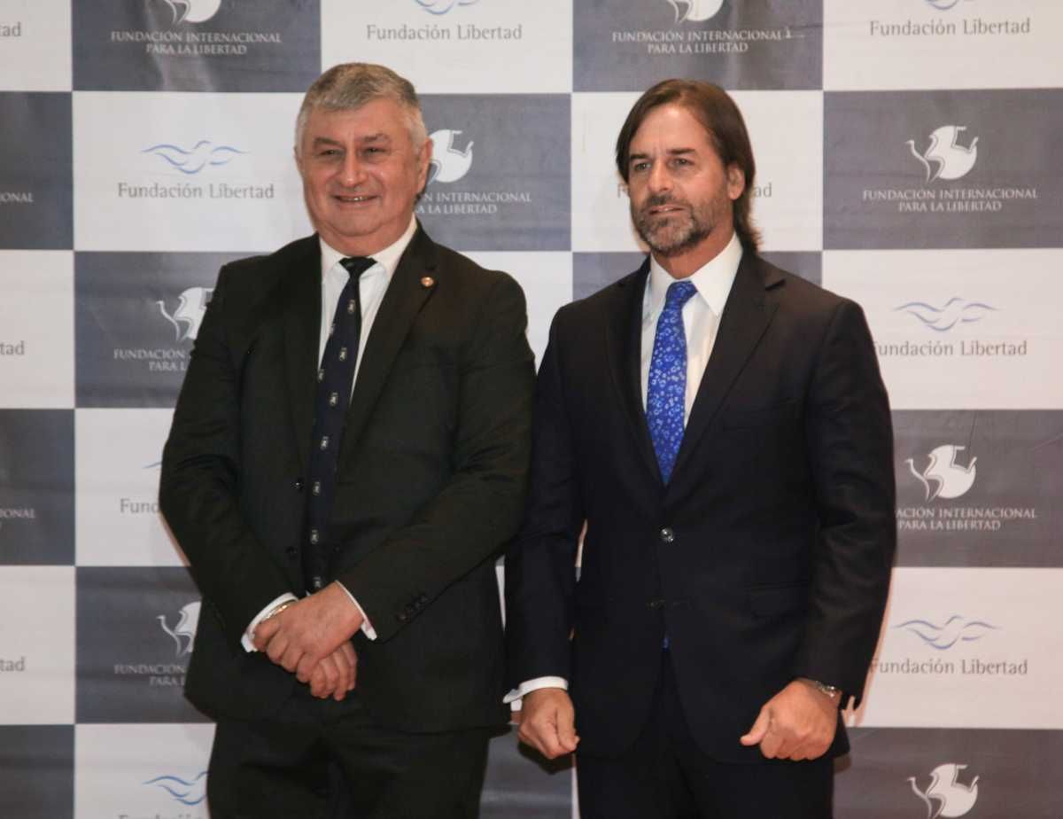 El presidente de Uruguay, Luis Lacalle Pou, en el evento de la Fundación Libertad. El presidente de Uruguay, Luis Lacalle Pou, en el evento de la Fundación Libertad.