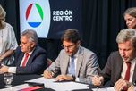 Los gobernadores de Santa Fe, Maximiliano Pullaro; de Córdoba, Martín Llaryora; y de Entre Ríos, Rogelio Frigerio.&nbsp;