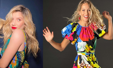 laurita fernandez y luisana lopilato coinciden en la tendencia: estampas multicolores laurita fernandez y luisana lopilato coinciden en la tendencia: estampas multicolores