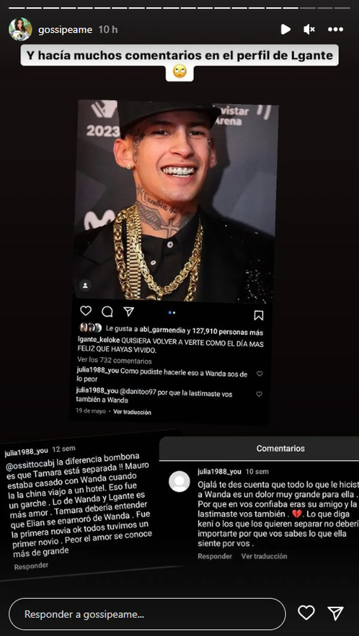 La reacción de Tamara Báez al enterarse de la cuenta falsa de Wanda Nara. La reacción de Tamara Báez al enterarse de la cuenta falsa de Wanda Nara.