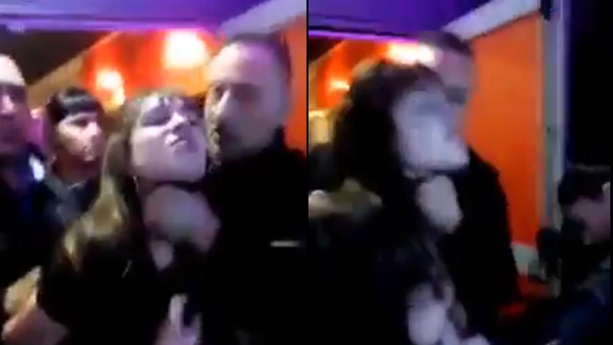 VIDEO: una joven es estrangulada y sacada violentamente de un boliche por un patovica en Ushuaia