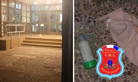 El artefacto fue encontrado durante la madrugada, en el ingreso a la sede del club Unión. El artefacto fue encontrado durante la madrugada, en el ingreso a la sede del club Unión.
