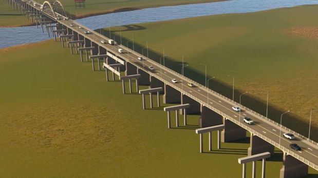 Se espera que en septiembre estén construidos más de la mitad de los pilotes del nuevo puente Santa Fe - Santo Tomé.