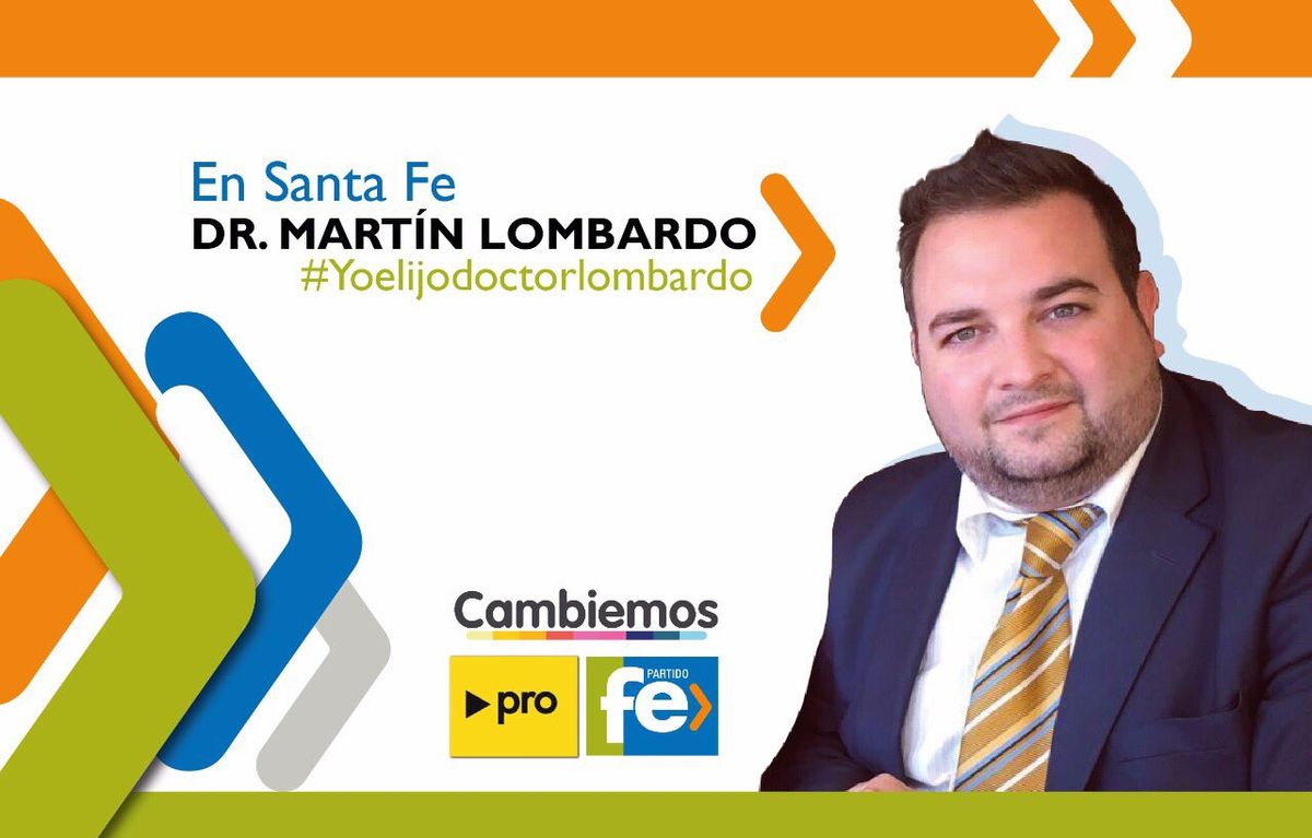En 2017, Martín Lombardo hizo circular su imagen como candidato a concejal dentro de Cambiemos, con el hastag #Yoelijodoctorlombardo.