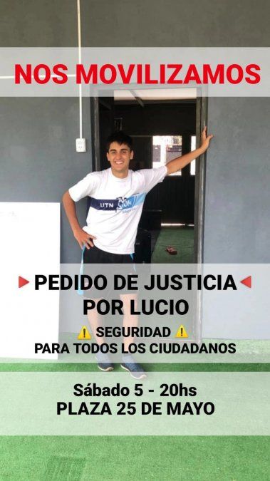Este sábado 5 de febrero se realizará una marcha en Casa de Gobierno en reclamo de justicia por Lucio Belfiori.