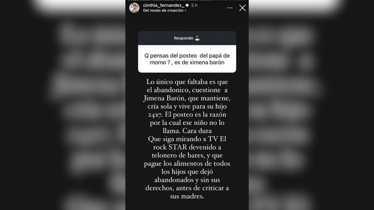 Cinthia Fernández se metió en la interna de Jimena Barón y Daniel Osvaldo. Cinthia Fernández se metió en la interna de Jimena Barón y Daniel Osvaldo. 