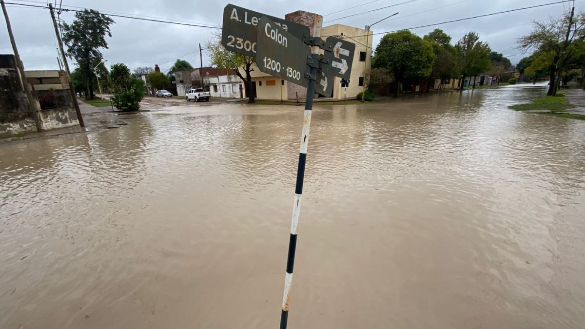 La ciudad de Vera quedó visiblemente afectada por la inundación