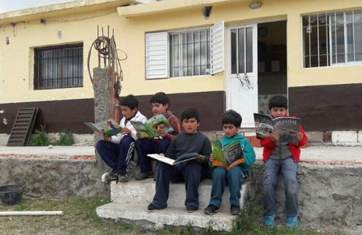 Los alumnos de la escuela rural