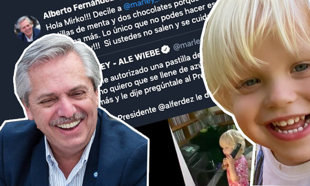 Alberto Fernández le respondió a Mirko en Twitter y le dio la autorización para comer tres pastillas de menta. Alberto Fernández le respondió a Mirko en Twitter y le dio la autorización para comer tres pastillas de menta.