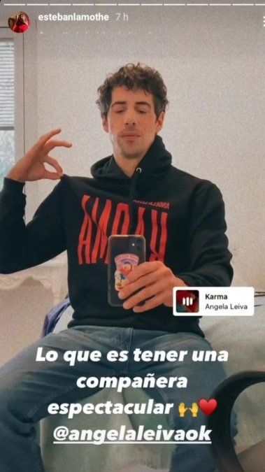 Esteban Lamothe subió una foto y etiquetó a Ángela Leiva.