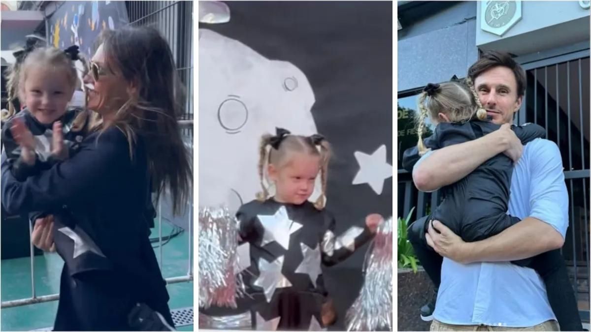 Pampita y Roberto García Moritán se reencontraron en un acto escolar de su hija Ana. Pampita y Roberto García Moritán se reencontraron en un acto escolar de su hija Ana.
