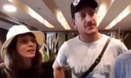 El tenso momento que protagonizaron Nico Vázquez y Gimena Accardi con una periodista de Salta. El tenso momento que protagonizaron Nico Vázquez y Gimena Accardi con una periodista de Salta.