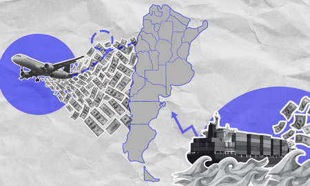 El crecimiento de las exportaciones no alcanza para revertir la salida de dólares por pagos de deuda y turismo en el exterior. El crecimiento de las exportaciones no alcanza para revertir la salida de dólares por pagos de deuda y turismo en el exterior.