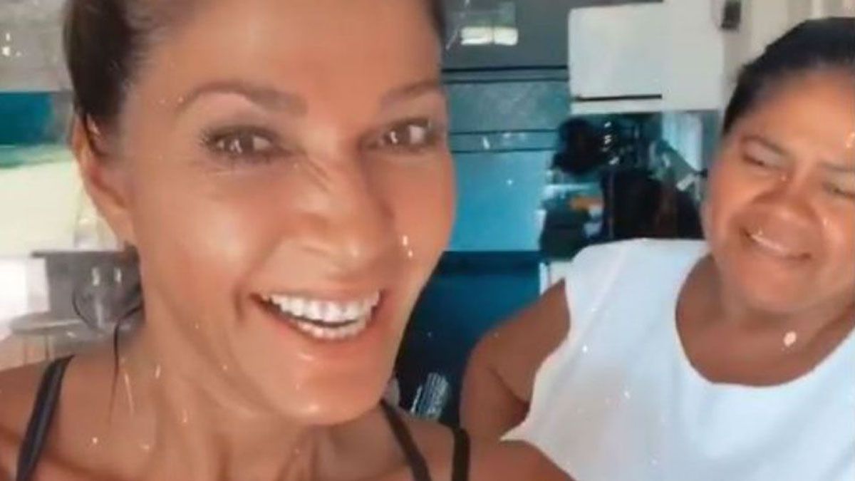 El polémico video de Catherine Fulop y su empleada desde la cuarentena