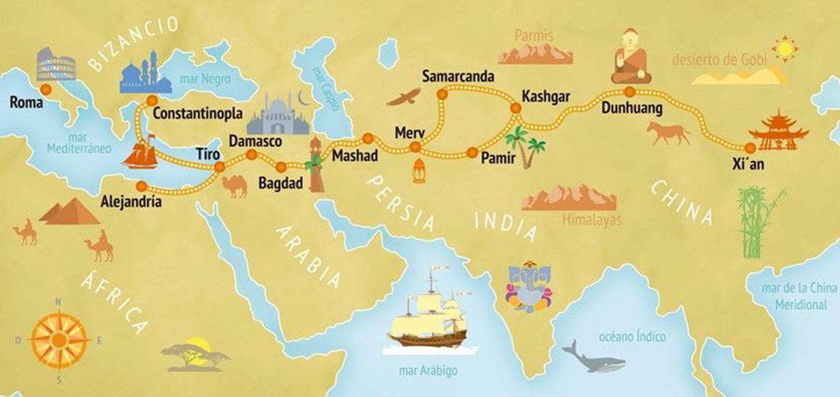 La Ruta de la Seda, por donde corrió la Peste Negra.