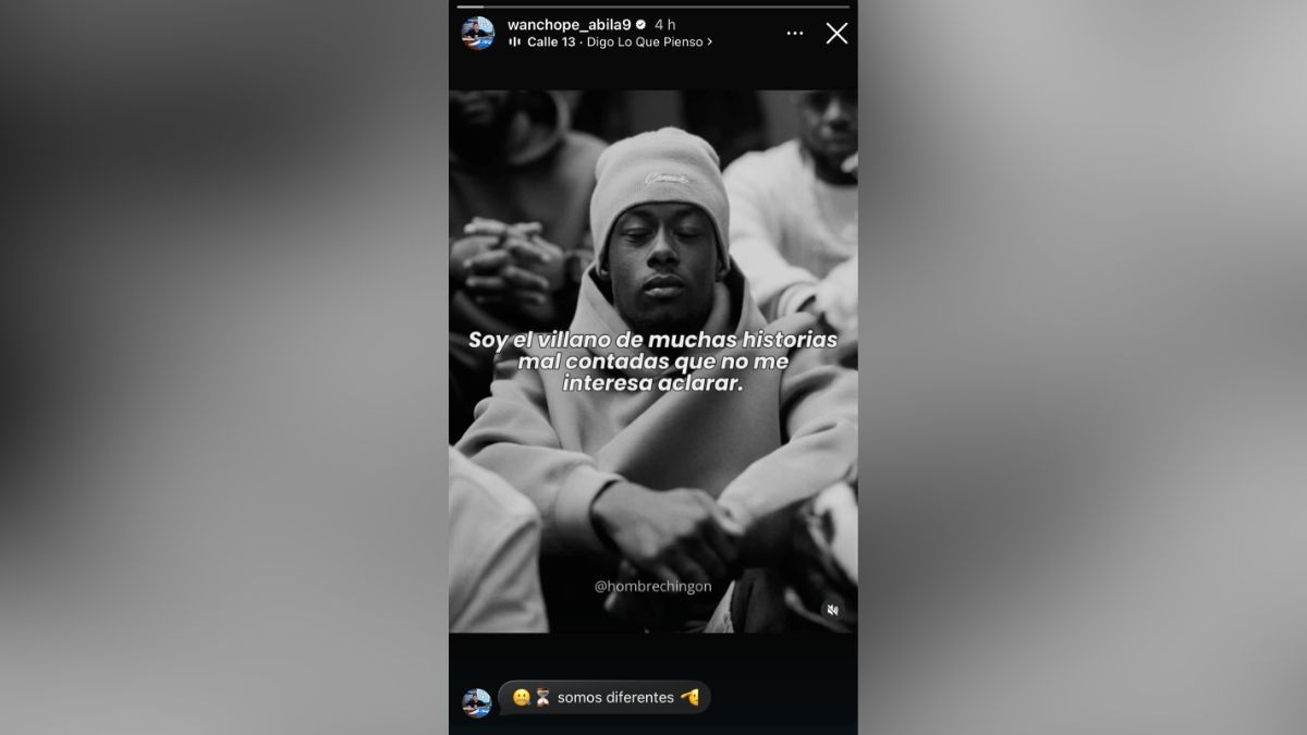 El posteo de Wanchope Ábila en su historia de instagram. El posteo de Wanchope Ábila en su historia de instagram.