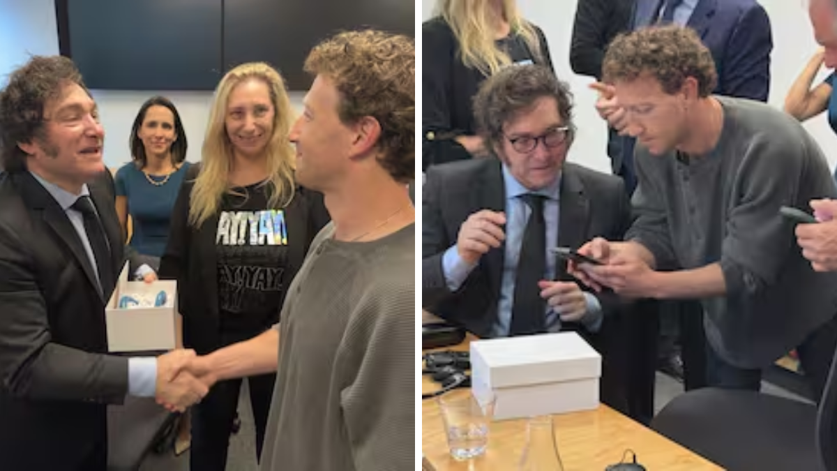 Tras reunirse con Tim Cook, Sundar Pichai y Sam Altman, Javier Milei cerro su gira por Estados Unidos reuniéndose con Mark Zuckerberg. Tras reunirse con Tim Cook, Sundar Pichai y Sam Altman, Javier Milei cerro su gira por Estados Unidos reuniéndose con Mark Zuckerberg.