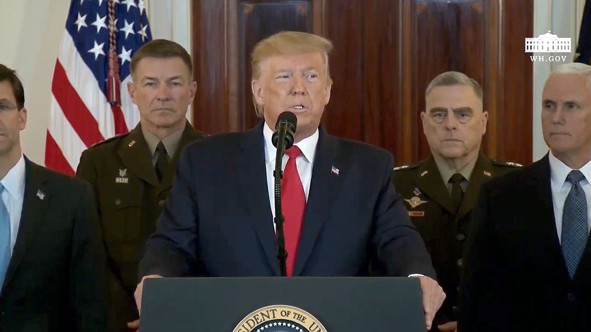 Trump le respondió a Irán, justificó la muerte de Soleimani y dijo que habrá sanciones económicas