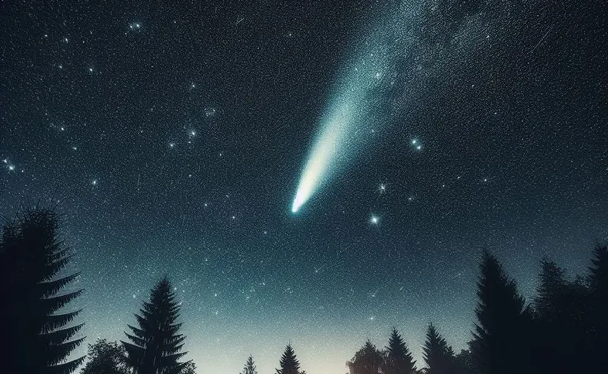 El cometa A3 Tsuchinshan Atlas es llamado el Cometa del Siglo por su trayectoria. El cometa A3 Tsuchinshan Atlas es llamado el Cometa del Siglo por su trayectoria.