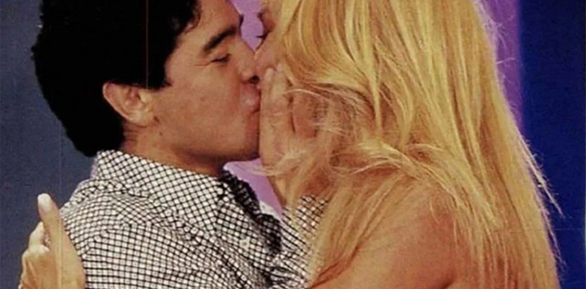 Graciela Alfano y Diego Maradona.