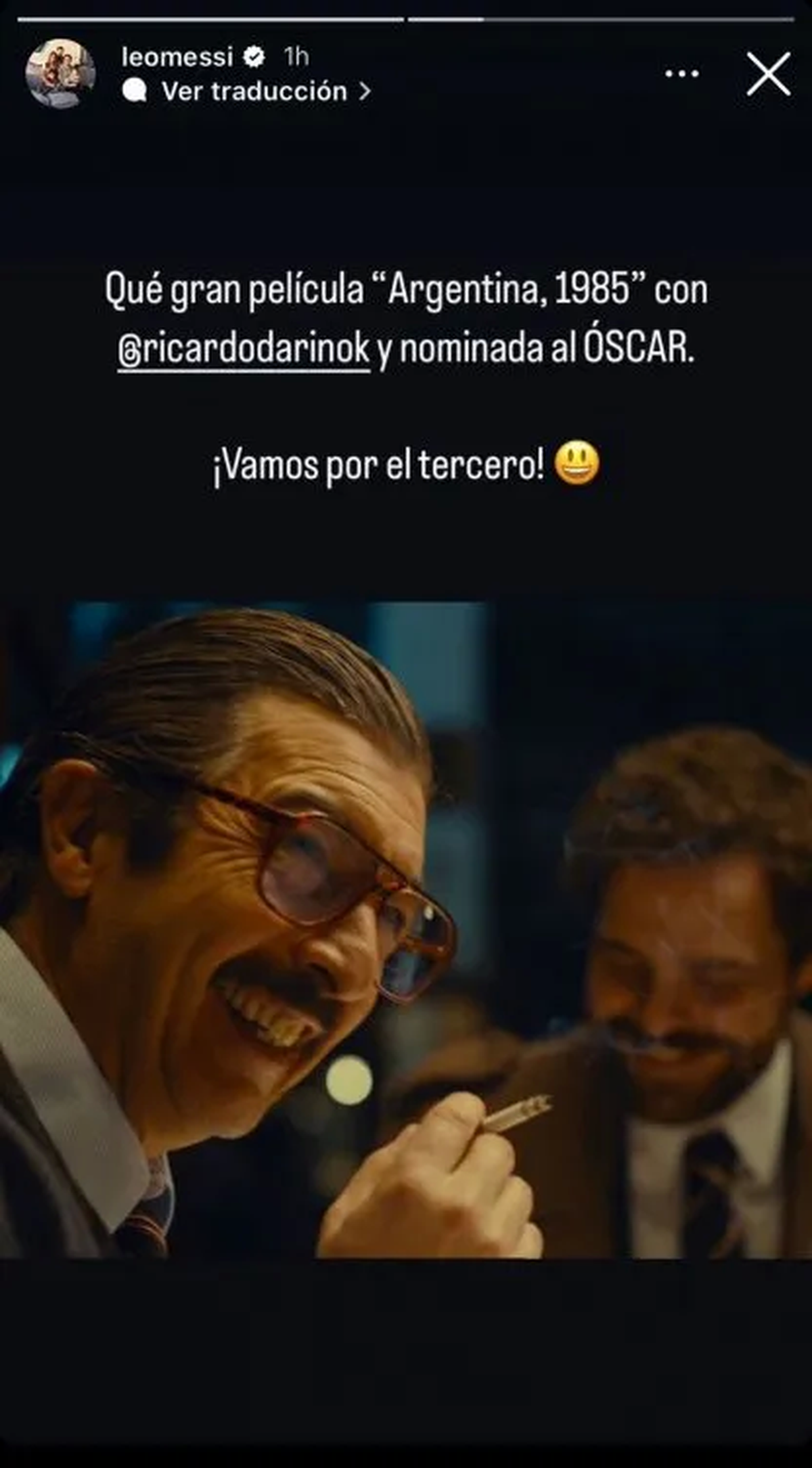 La historia que subió Lionel Messi en apoyo a "Argentina, 1985".