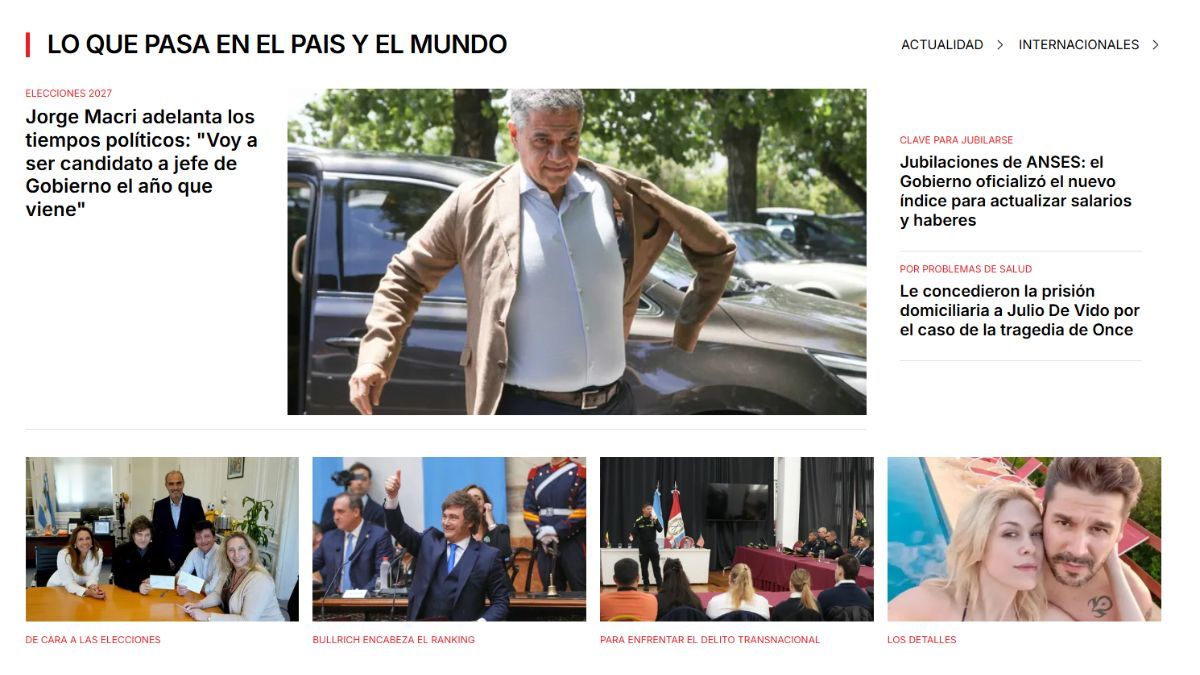 El despliegue de notas en el nuevo diseño de la web de AIRE. El despliegue de notas en el nuevo diseño de la web de AIRE.