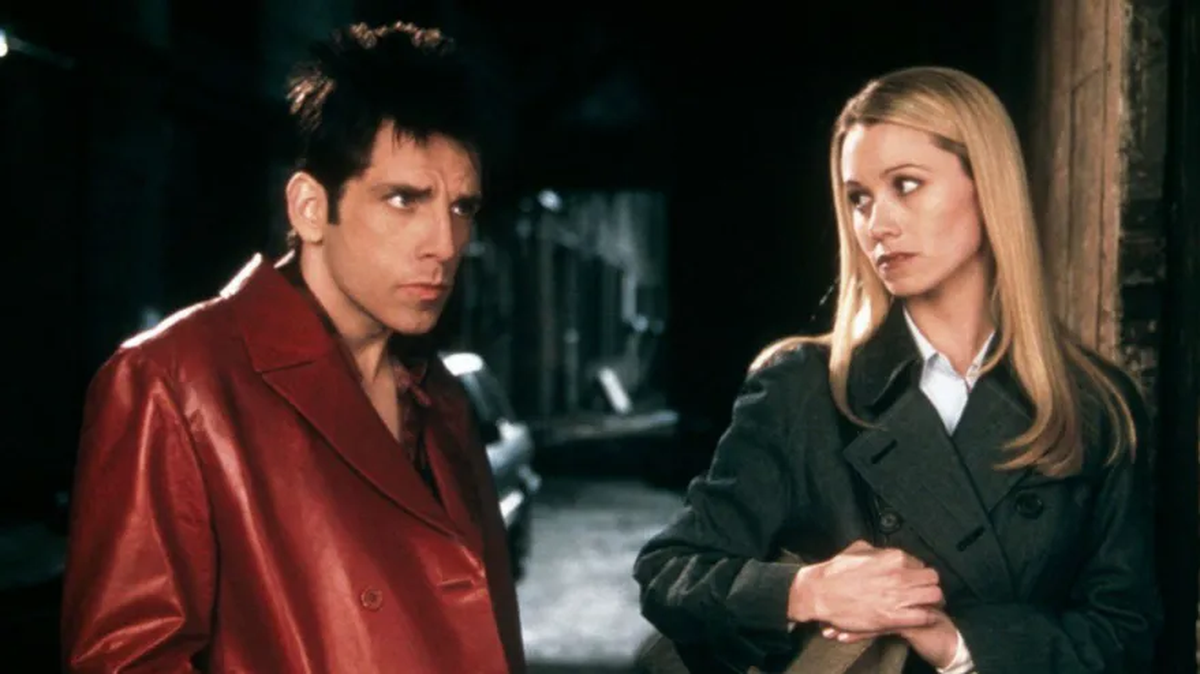 Ben Stiller y Christine Taylor en Zoolander.