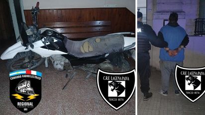 Andaba en motito por Laguna Paiva, lo paró la policía y descubrieron algo inesperado