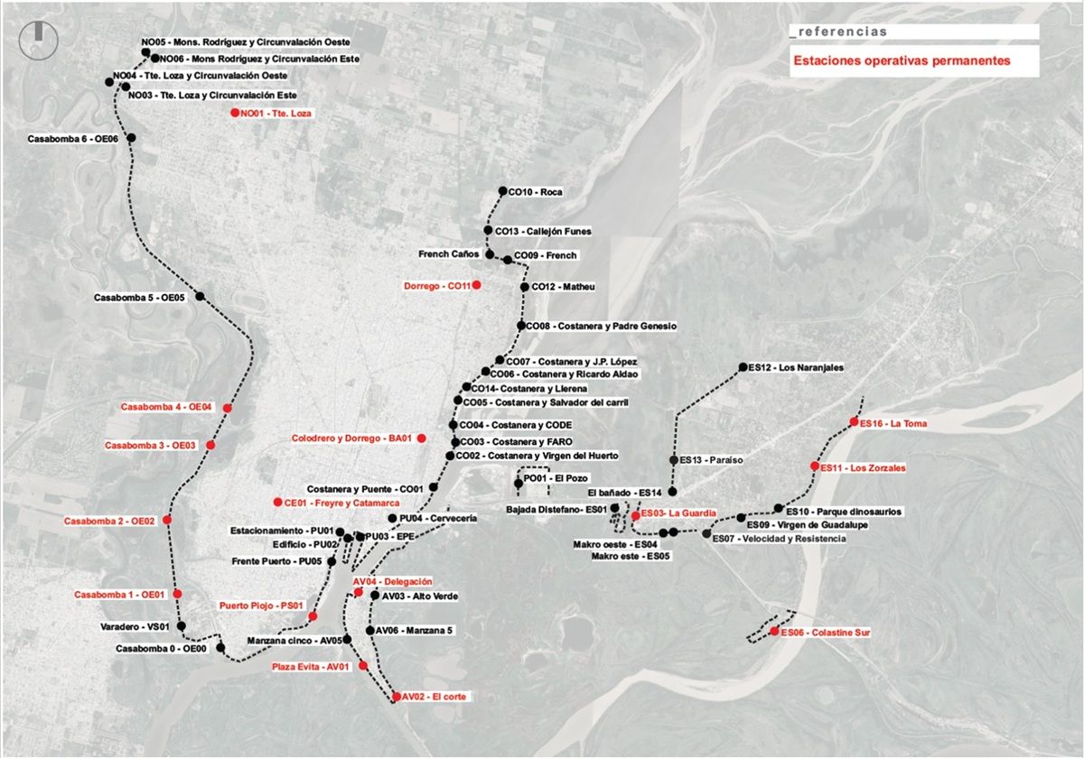 Mapa de Casabombas y estaciones de bombeo que operan en la ciudad de Santa Fe. Mapa de Casabombas y estaciones de bombeo que operan en la ciudad de Santa Fe.