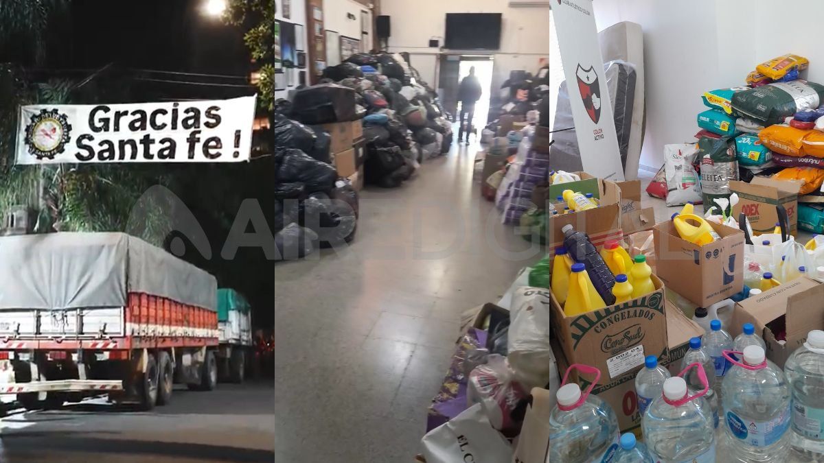 Las donaciones que se reunieron en distintos puntos de la ciudad de Santa Fe ya salieron rumbo a Bahía Blanca.