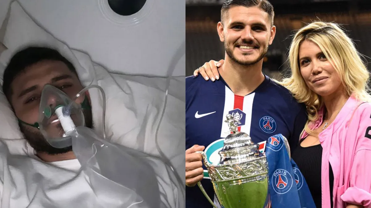 Mauro Icardi se mostró con máscara de oxígeno y alarmó a sus seguidores