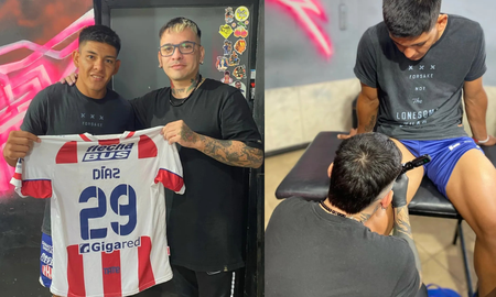 Diego Armando Díaz sorprendió a todos los hinchas de Unión en las redes con su nuevo tatuaje Diego Armando Díaz sorprendió a todos los hinchas de Unión en las redes con su nuevo tatuaje