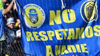 Una bandera en la cancha de Rosario Central que esconde un mensaje encriptado