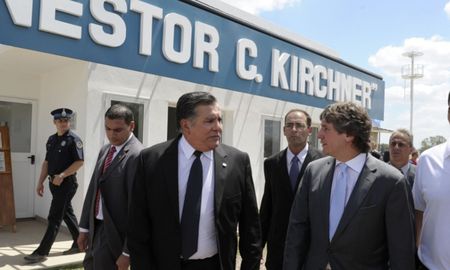 Archivo 2013. Busquets, junto al exvicepresidente de la Nación, Amado Boudou, en una visita a Ceres. Archivo 2013. Busquets, junto al exvicepresidente de la Nación, Amado Boudou, en una visita a Ceres.