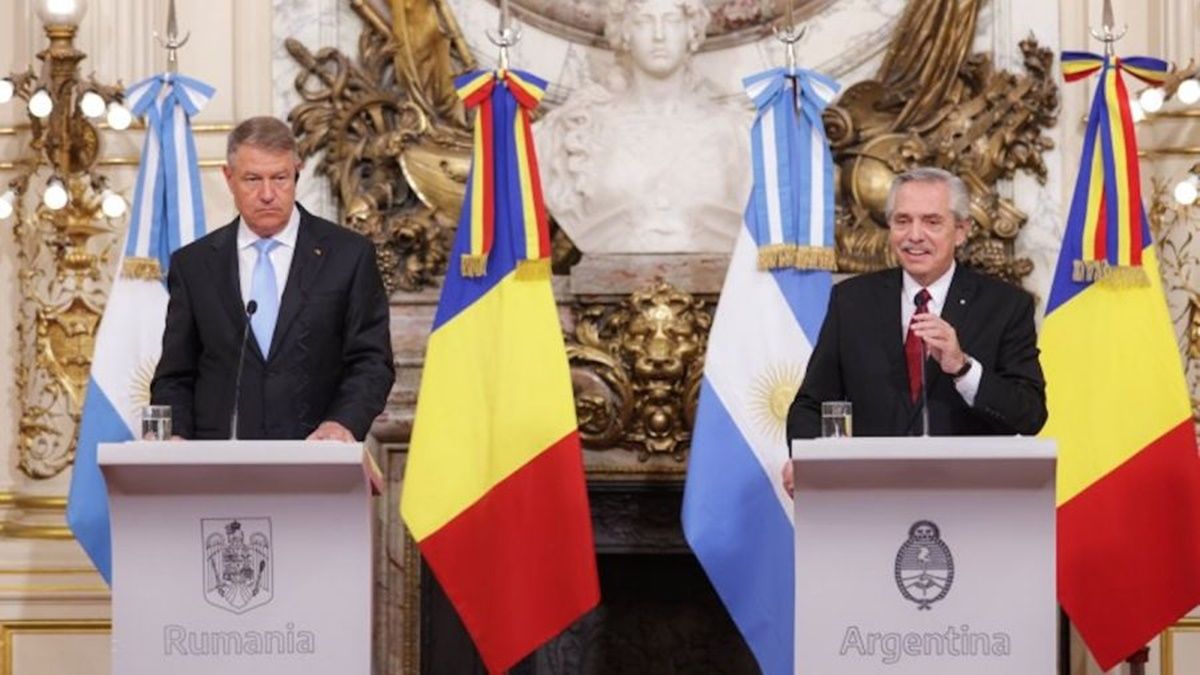 Alberto Fernández recibió en Casa Rosada a su par de Rumania, Klaus Iohannis.