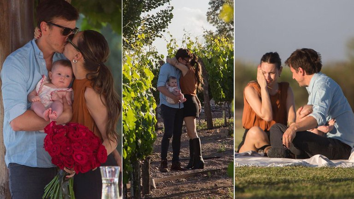 Romance, emoci&oacute;n y familia: las postales de la sorpresa que prepar&oacute; Roberto Garc&iacute;a Morit&aacute;n en Mendoza por sus dos a&ntilde;os de casados con Pampita.