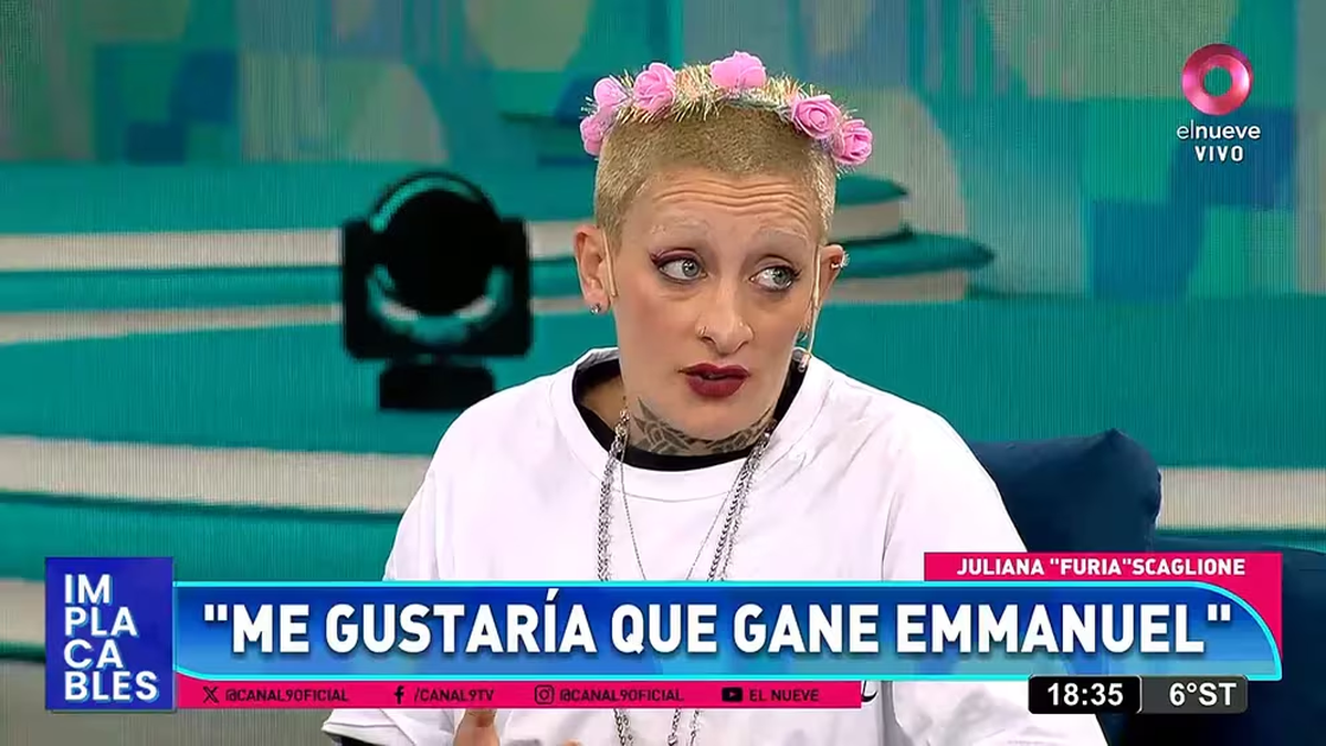 Furia en la reciente entrevista con Susana Roccasalvo en el ciclo Implacables. Furia en la reciente entrevista con Susana Roccasalvo en el ciclo Implacables.