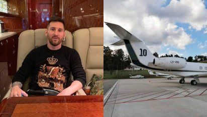 La Navidad de Lionel Messi: así es el jet privado en el que viajó a Rosario