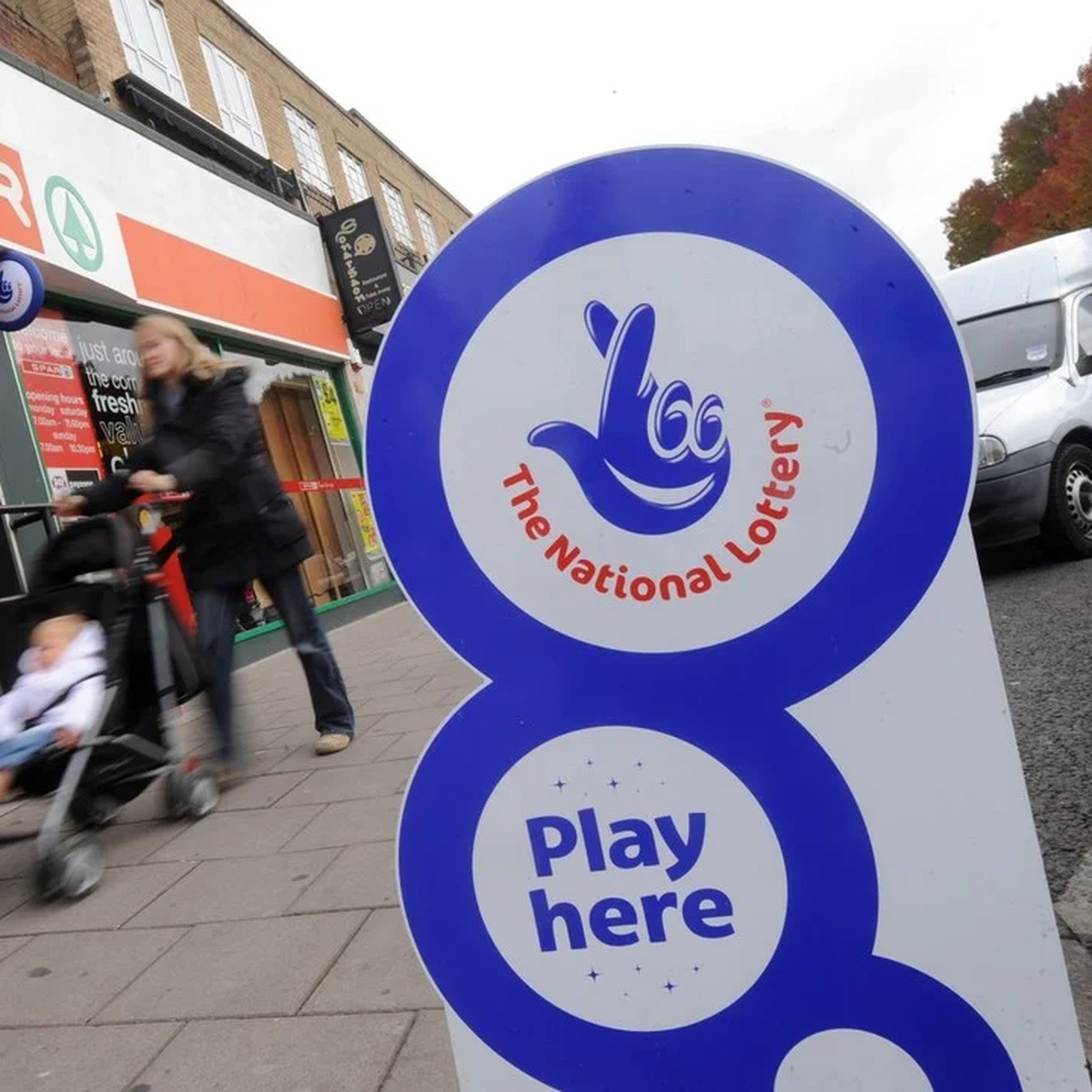 El símbolo de la National Lottery, el organismo de loterías de Reino Unido.