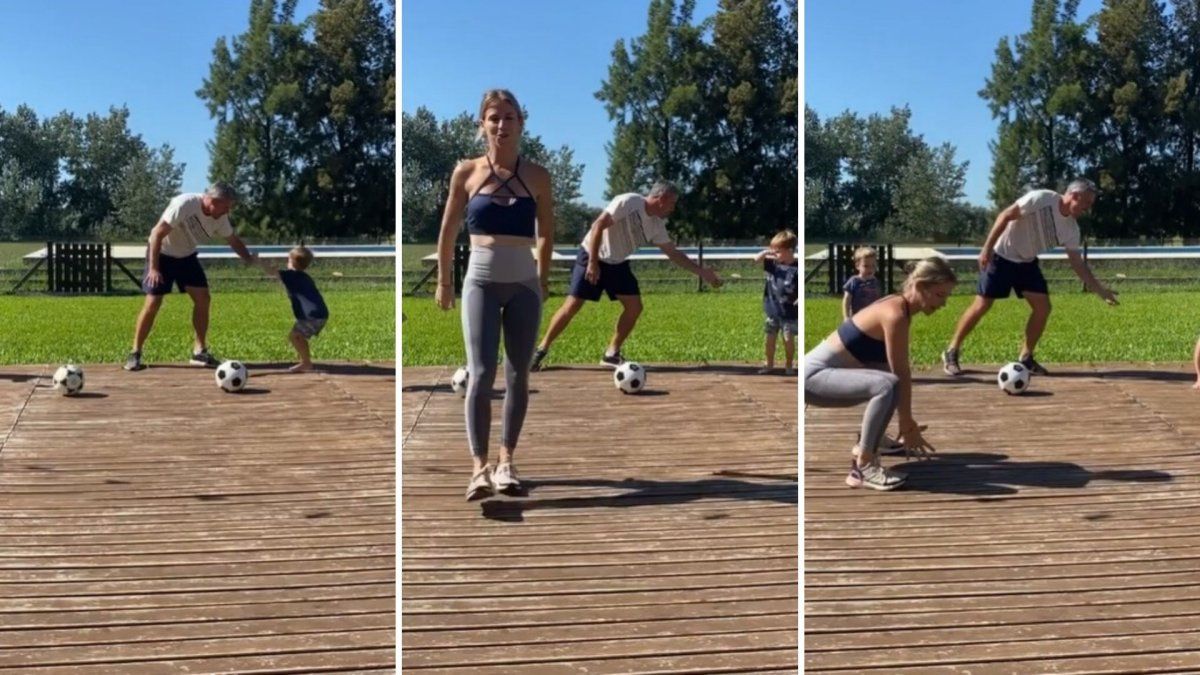 ¿Vacaciones? Para nada, Lucas Pusineri entrena en casa y en familia