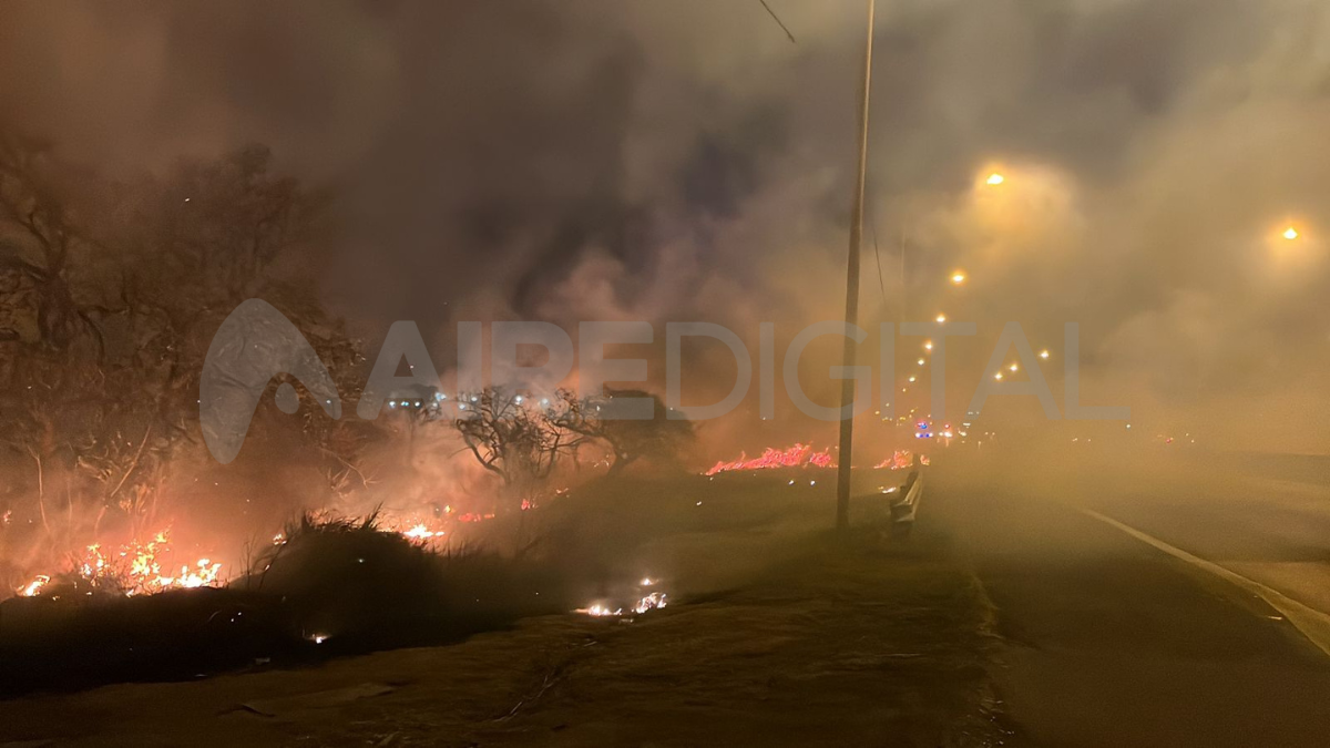 Los focos ígneos más importantes el fin de semana se registraron en la zona de los bañados de la Ruta 168 hacia el norte y en Islas Crucellas.