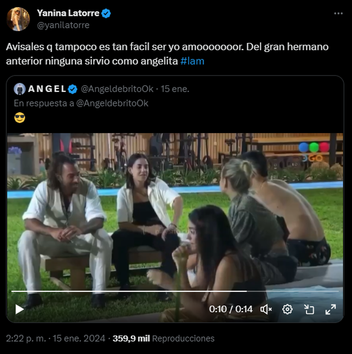 Yanina Latorre apuntó contra Catalina de Gran Hermano. Yanina Latorre apuntó contra Catalina de Gran Hermano.