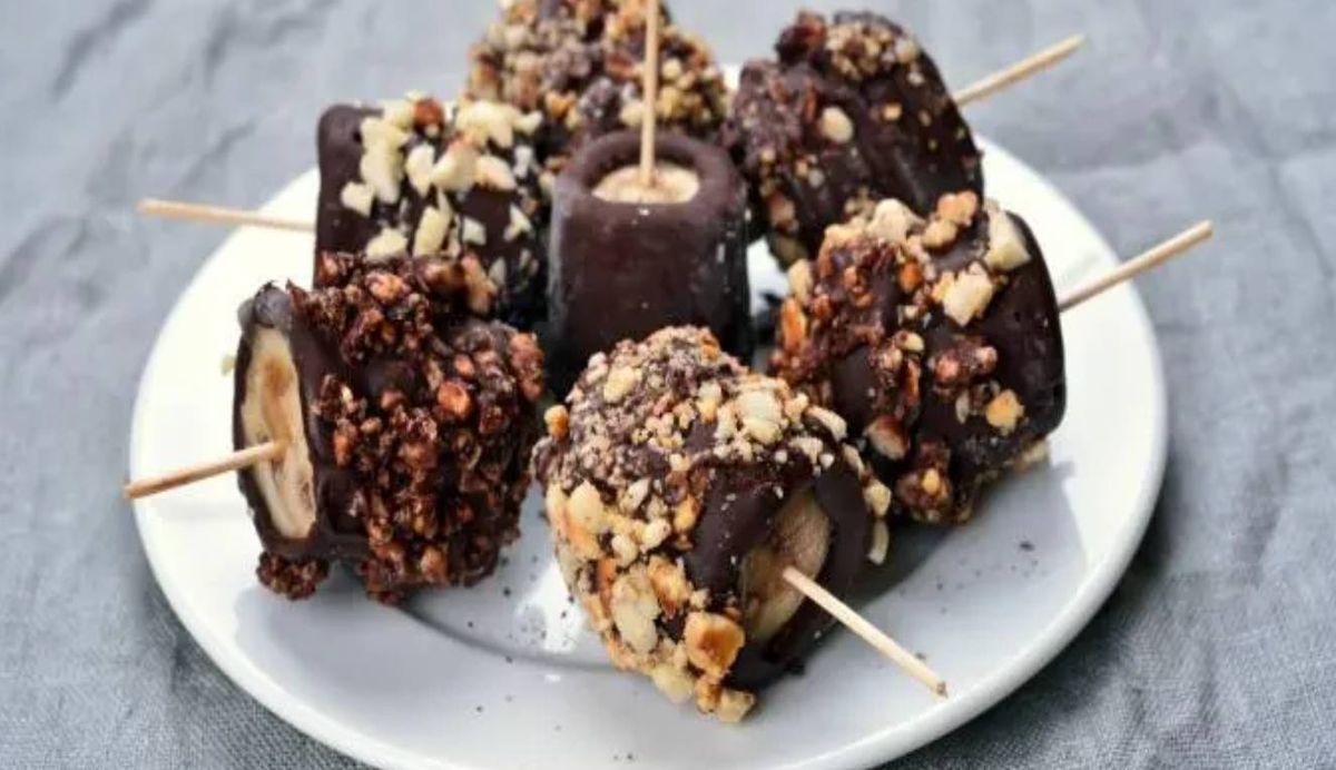 Bananas bañadas con chocolate