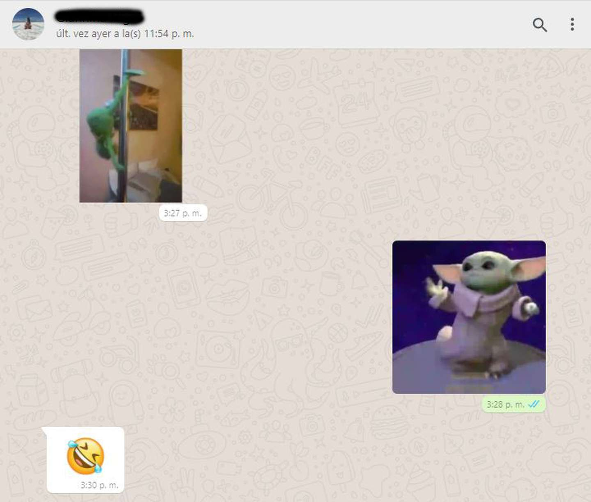 Stickers más grandes en WhatsApp Web.