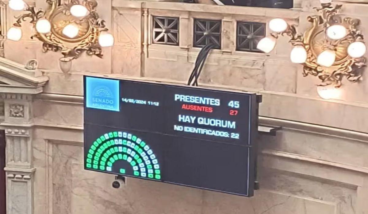 Debate del DNU de Milei en el Senado