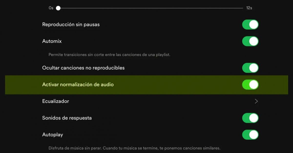 Normalizar el volumen.